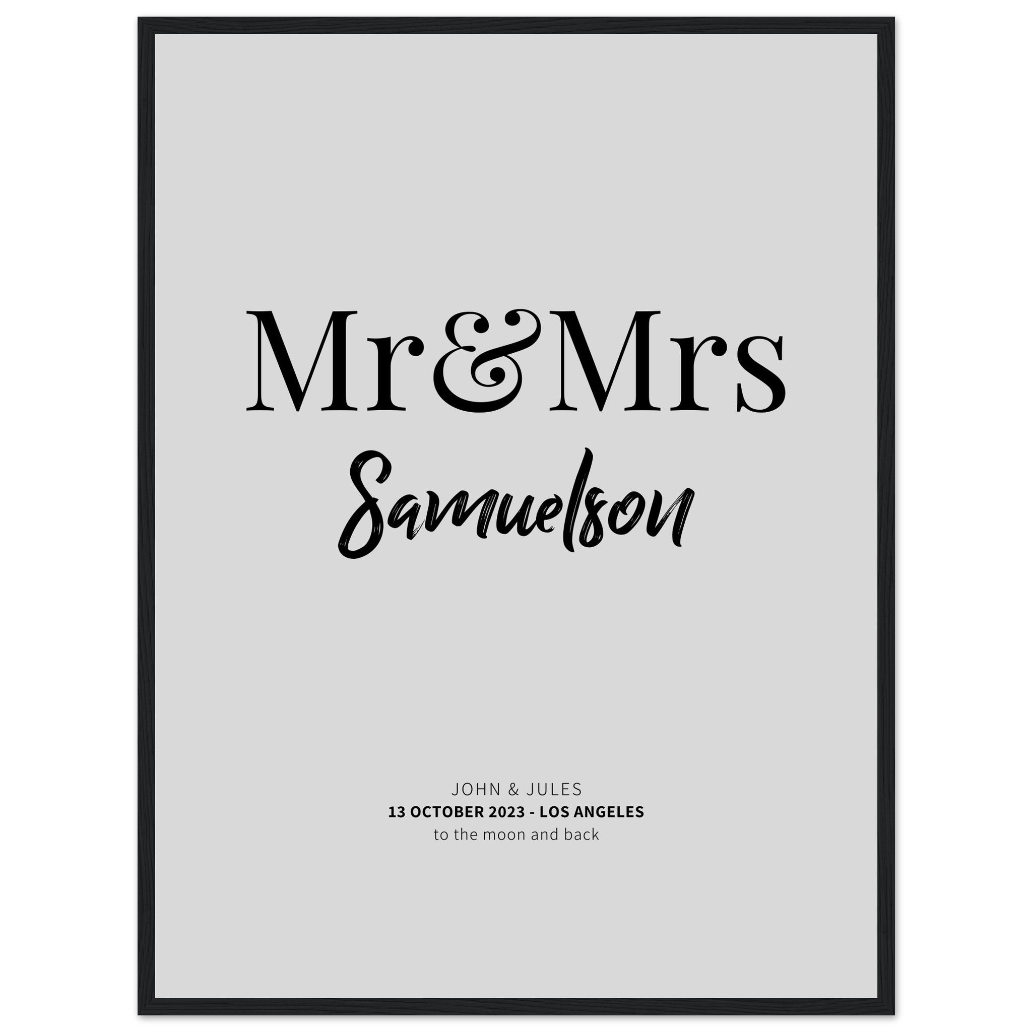 Mr & Mrs Personalized Poster – Posteries